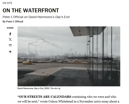 Day’s End in Artforum