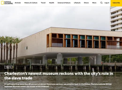 International African American Museum featured in National Geographic