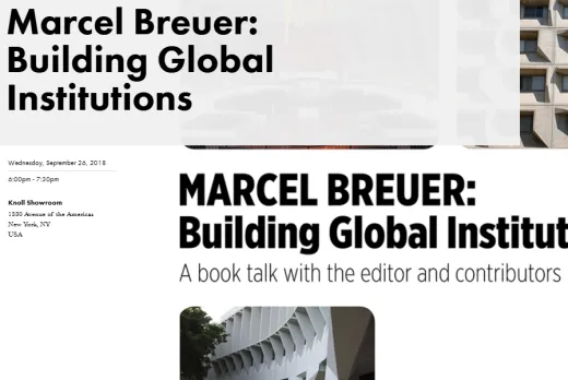 Book talk with Guy Nordenson for Marcel Breuer: Building Global Institutions