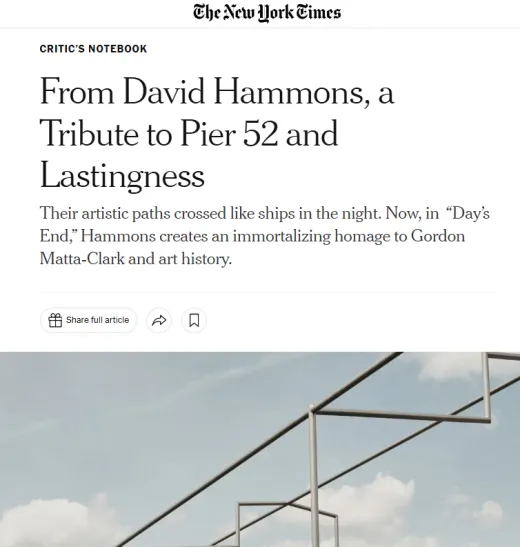 Day's End in the New York Times