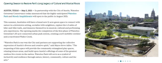 Waterloo Greenway opening announced